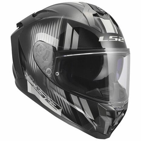 LS2 FF817 Challenger II helm Nitro glans zwart grijs