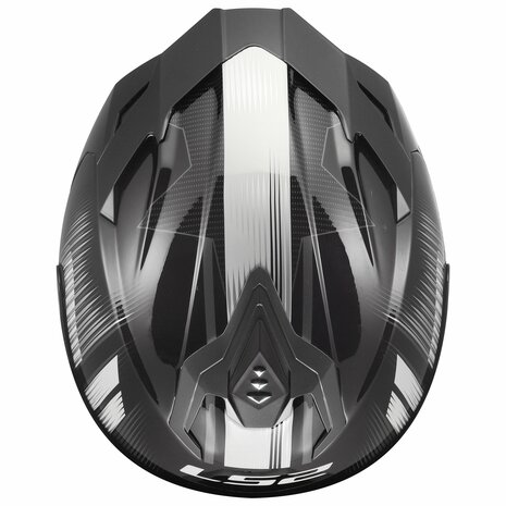 LS2 FF817 Challenger II helm Nitro glans zwart grijs