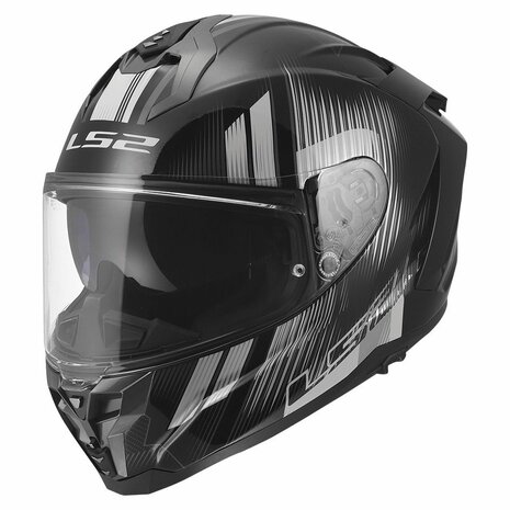 LS2 FF817 Challenger II helm Nitro glans zwart grijs