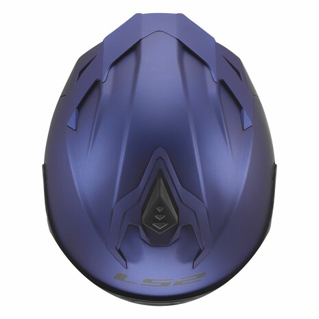 LS2 FF817 Challenger II helm solid mat navy blauw