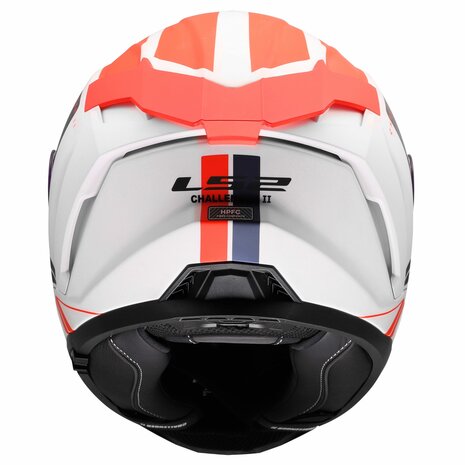 LS2 FF817 Challenger II helm Titan mat wit blauw rood