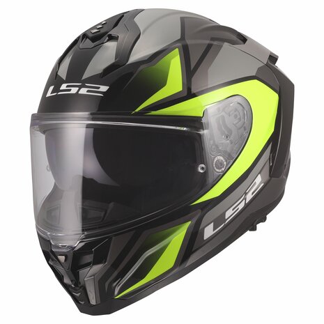 LS2 FF817 Challenger II helm Viper glans grijs geel