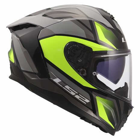 LS2 FF817 Challenger II helm Viper glans grijs geel