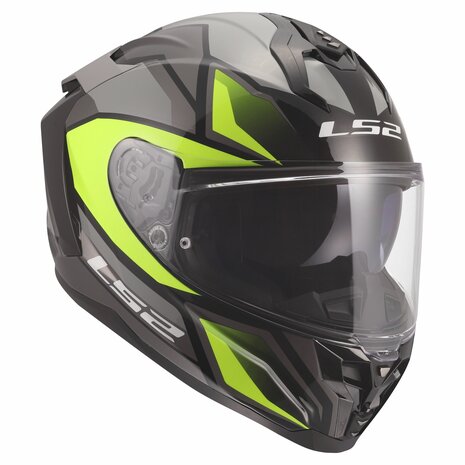 LS2 FF817 Challenger II helm Viper glans grijs geel