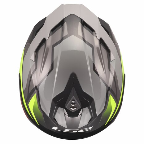 LS2 FF817 Challenger II helm Viper glans grijs geel