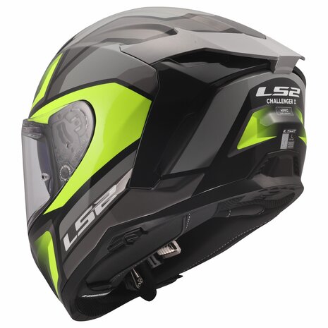 LS2 FF817 Challenger II helm Viper glans grijs geel