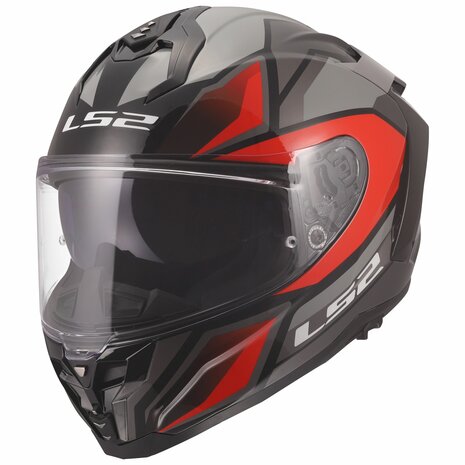 LS2 FF817 Challenger II helm Viper glans grijs rood