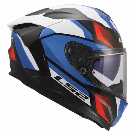 LS2 FF817 Challenger II helm Viper glans wit blauw rood