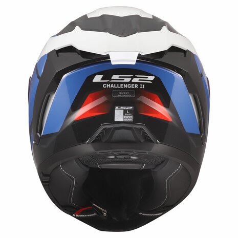 LS2 FF817 Challenger II helm Viper glans wit blauw rood