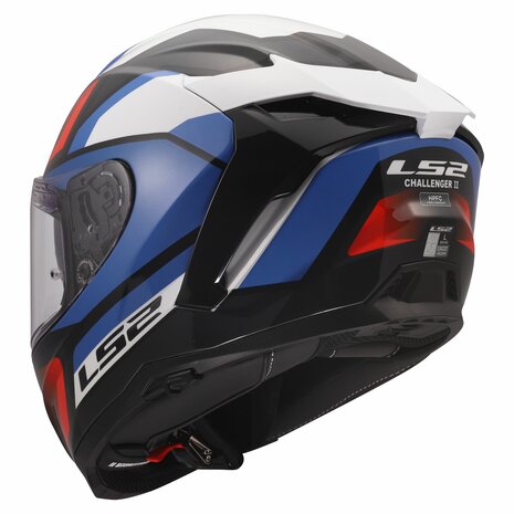 LS2 FF817 Challenger II helm Viper glans wit blauw rood