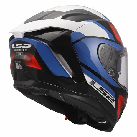 LS2 FF817 Challenger II helm Viper glans wit blauw rood