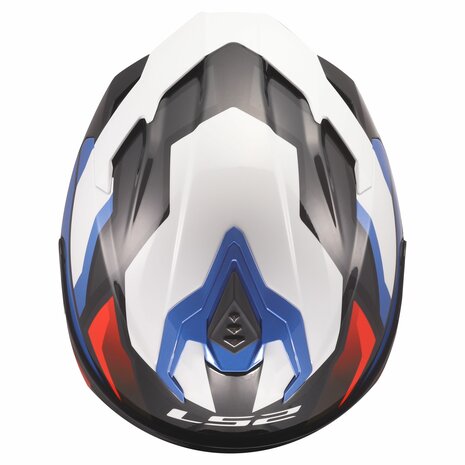 LS2 FF817 Challenger II helm Viper glans wit blauw rood