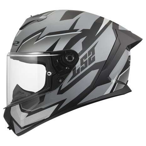 LS2 FF820 Rapid III helm Xtrem mat zwart grijs