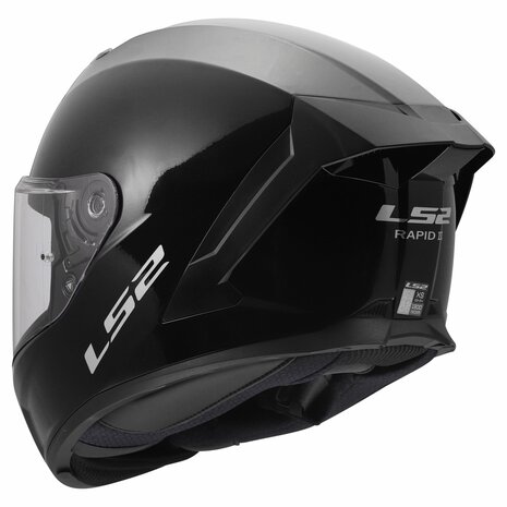 LS2 FF820 Rapid III helm Solid glans zwart