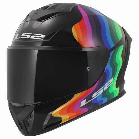 LS2 FF820 Rapid III helm Flow glans zwart multi