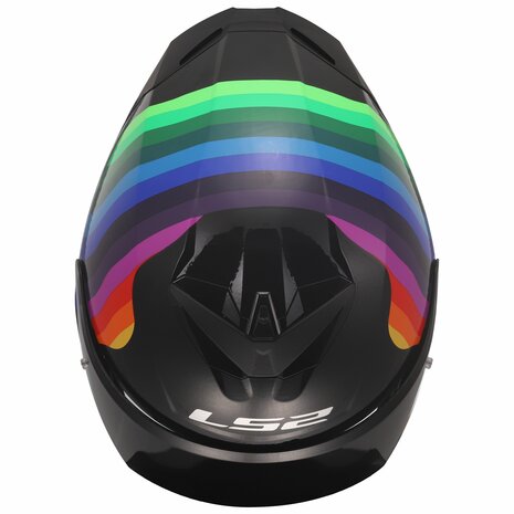 LS2 FF820 Rapid III helm Flow glans zwart multi