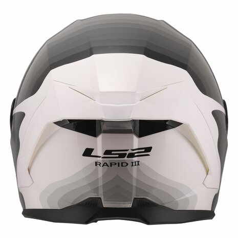 LS2 FF820 Rapid III helm Flow glans wit grijs