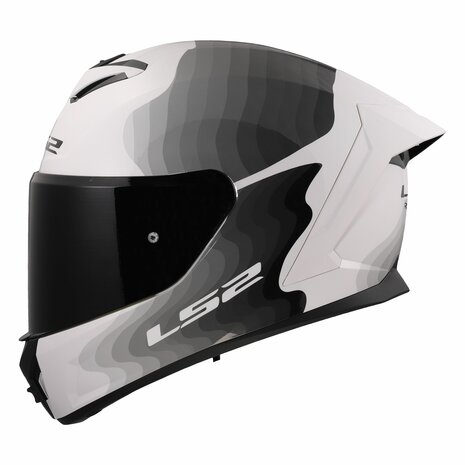 LS2 FF820 Rapid III helm Flow glans wit grijs