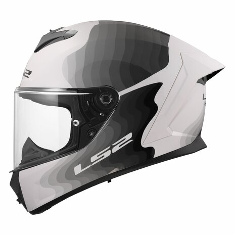 LS2 FF820 Rapid III helm Flow glans wit grijs
