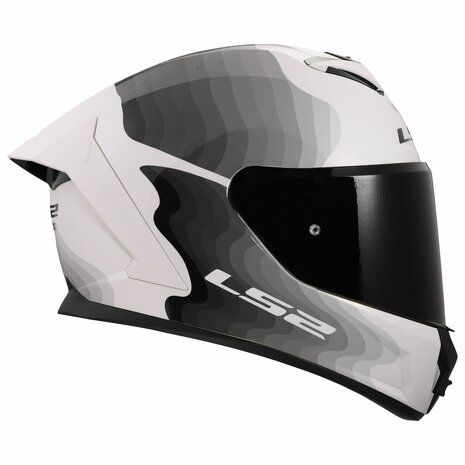 LS2 FF820 Rapid III helm Flow glans wit grijs