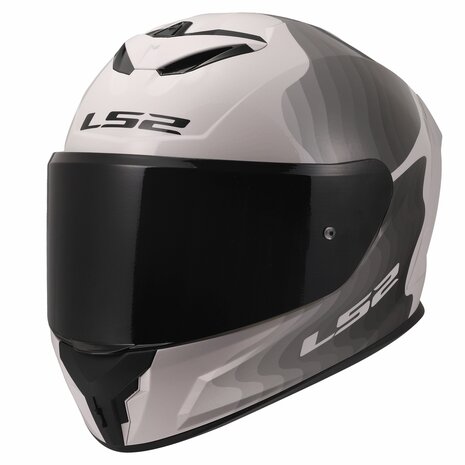 LS2 FF820 Rapid III helm Flow glans wit grijs