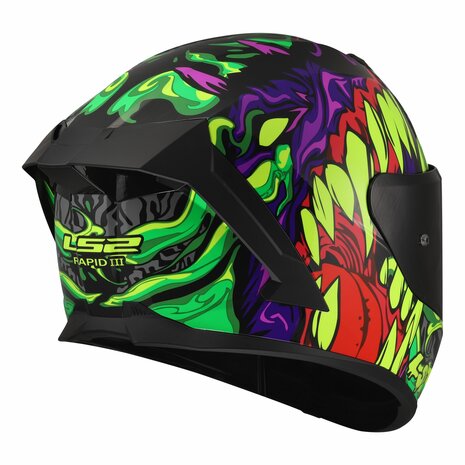 LS2 FF820 Rapid III helm Lycant glans paars groen
