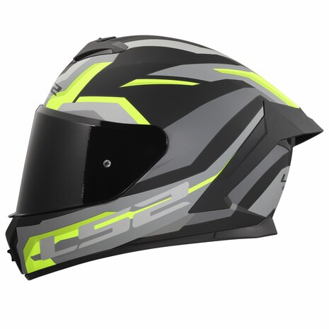 LS2 FF820 Rapid III helm Hyper mat zwart geel