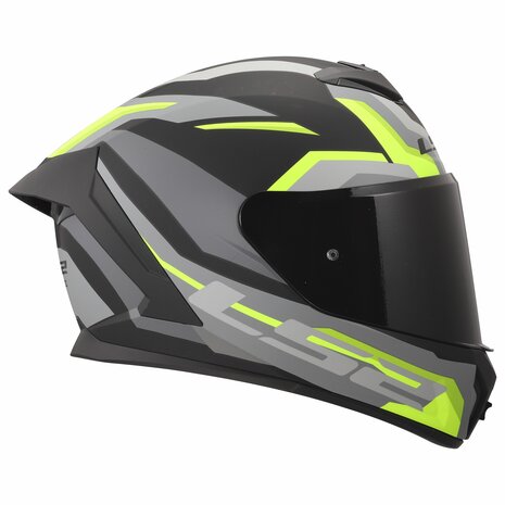 LS2 FF820 Rapid III helm Hyper mat zwart geel