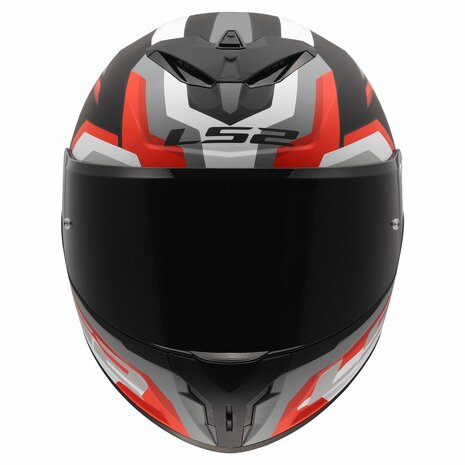 LS2 FF820 Rapid III helm Hyper mat zwart rood