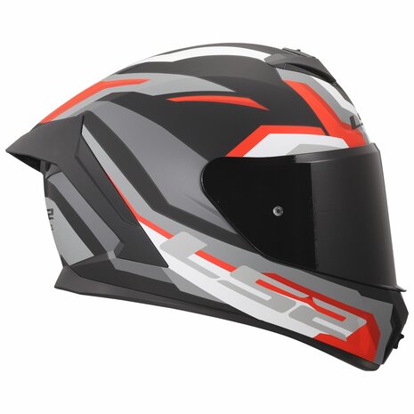 LS2 FF820 Rapid III helm Hyper mat zwart rood