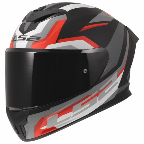 LS2 FF820 Rapid III helm Hyper mat zwart rood