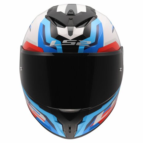 LS2 FF820 Rapid III helm Hyper glans wit blauw rood