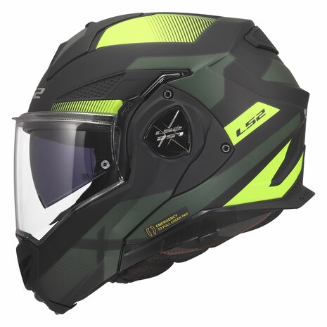 LS2 FF901 Advant X systeemhelm Nova mat zwart geel