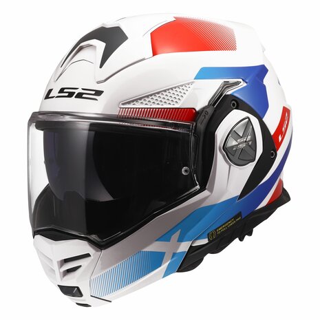 LS2 FF901 Advant X systeemhelm Nova glans wit blauw rood