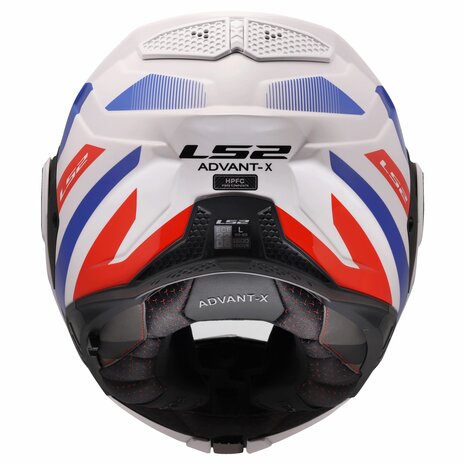 LS2 FF901 Advant X systeemhelm Nova glans wit blauw rood