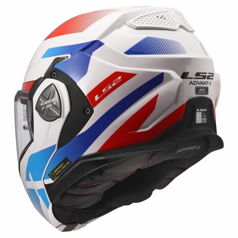 LS2 FF901 Advant X systeemhelm Nova glans wit blauw rood