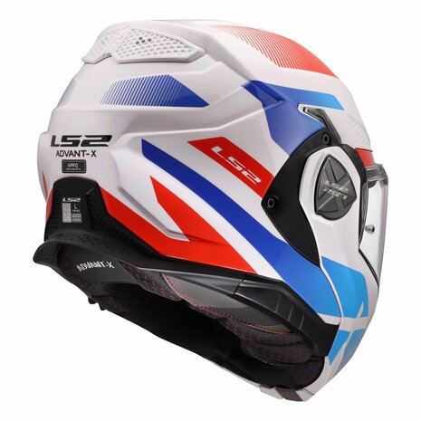 LS2 FF901 Advant X systeemhelm Nova glans wit blauw rood