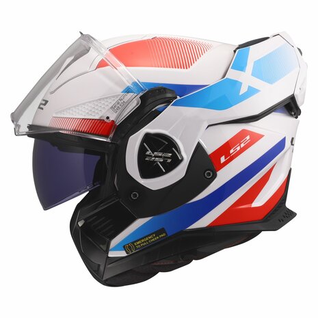 LS2 FF901 Advant X systeemhelm Nova glans wit blauw rood