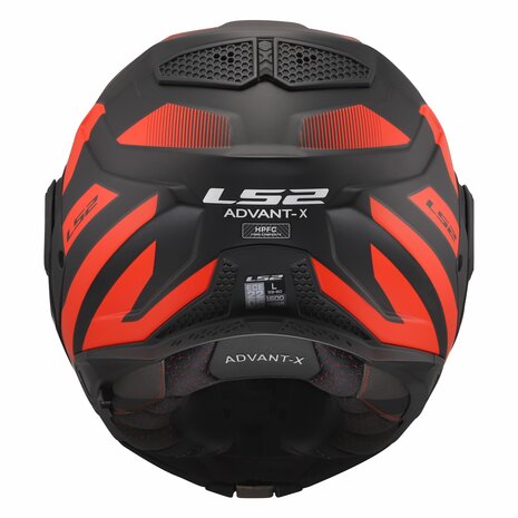 LS2 FF901 Advant X systeemhelm Nova mat zwart rood