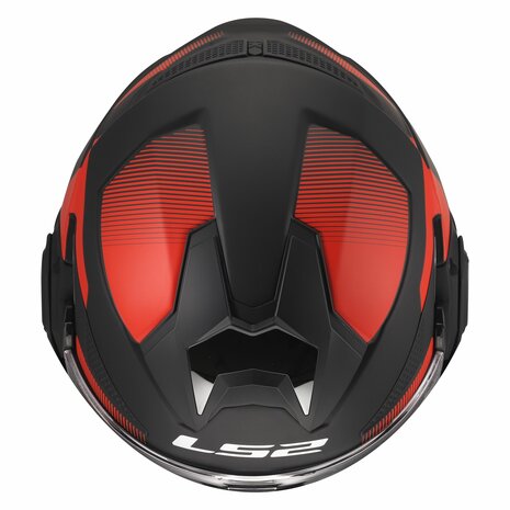 LS2 FF901 Advant X systeemhelm Nova mat zwart rood