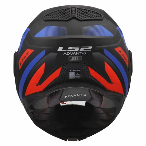 LS2 FF901 Advant X systeemhelm Nova mat zwart rood blauw
