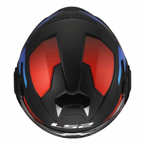 LS2 FF901 Advant X systeemhelm Nova mat zwart rood blauw