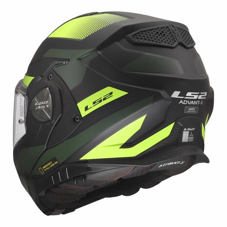 LS2 FF901 Advant X systeemhelm Nova mat zwart geel
