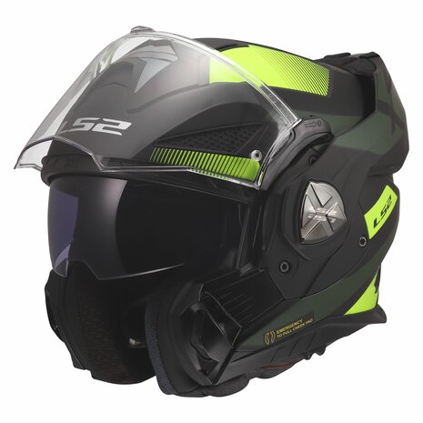 LS2 FF901 Advant X systeemhelm Nova mat zwart geel
