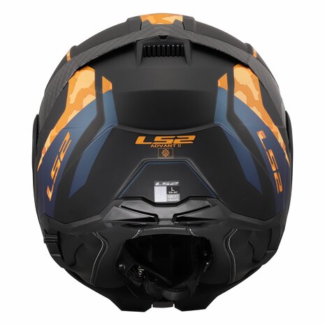 LS2 FF910 Advant II systeemhelm Glide mat zwart oranje