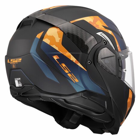 LS2 FF910 Advant II systeemhelm Glide mat zwart oranje