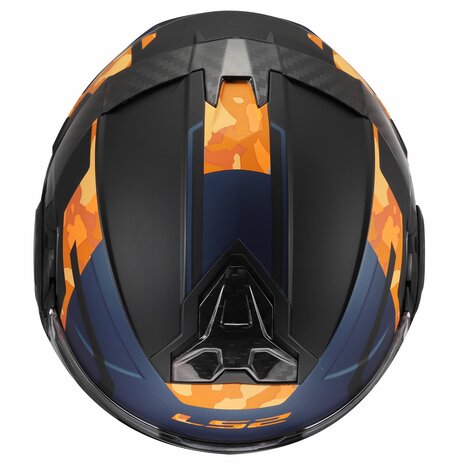 LS2 FF910 Advant II systeemhelm Glide mat zwart oranje