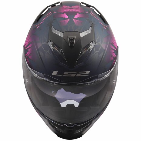 LS2 FF818 Storm III helm Burst mat zwart roze
