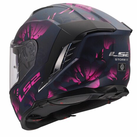 LS2 FF818 Storm III helm Burst mat zwart roze