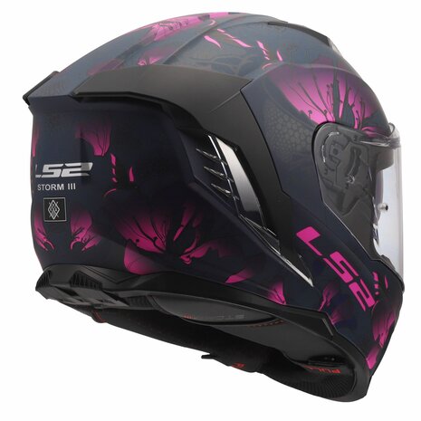 LS2 FF818 Storm III helm Burst mat zwart roze